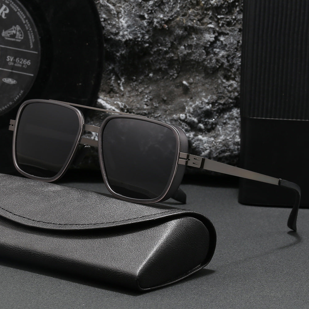 Herren Premium Sonnenbrille im modernen quadratischen Design Karnz