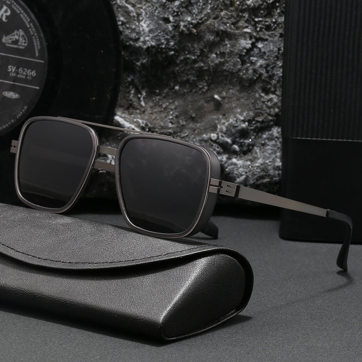 Herren Premium Sonnenbrille im modernen quadratischen Design Karnz