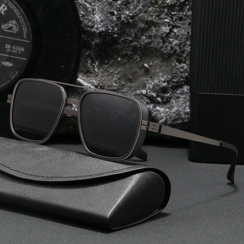 Herren Premium Sonnenbrille im modernen quadratischen Design Karnz