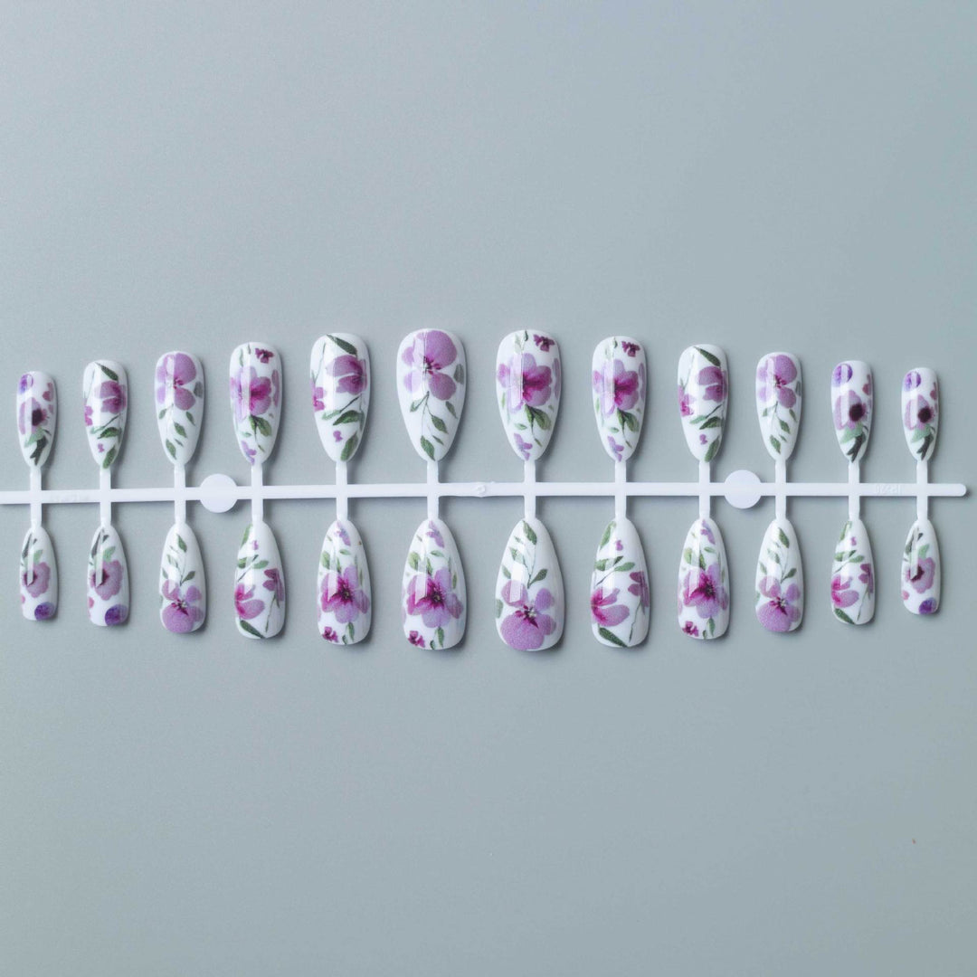 Blumen-Aquarell-Nagelkunst-Set