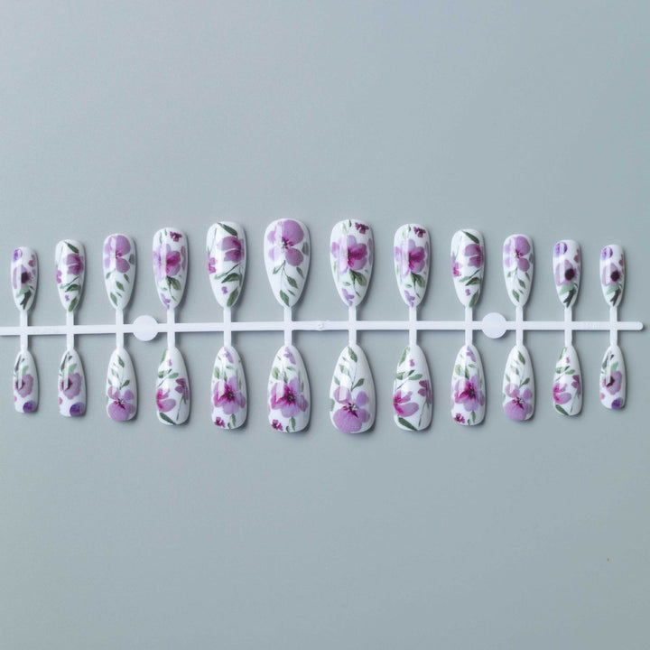 Blumen-Aquarell-Nagelkunst-Set