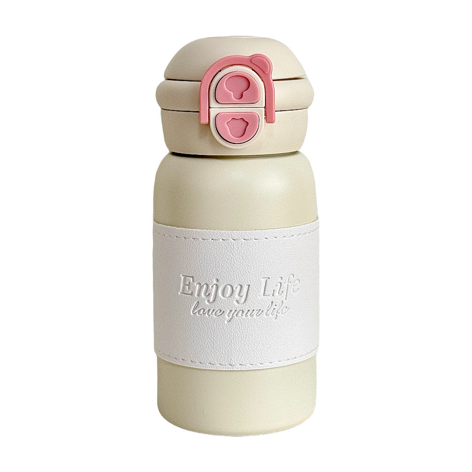 Damen isolierte Edelstahl Trinkflasche mit praktischem Ausgießer und stylischem Design Karnz