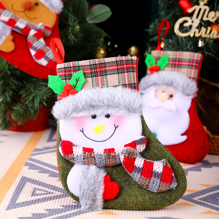 Weihnachtlicher Stoffsocken Karnz