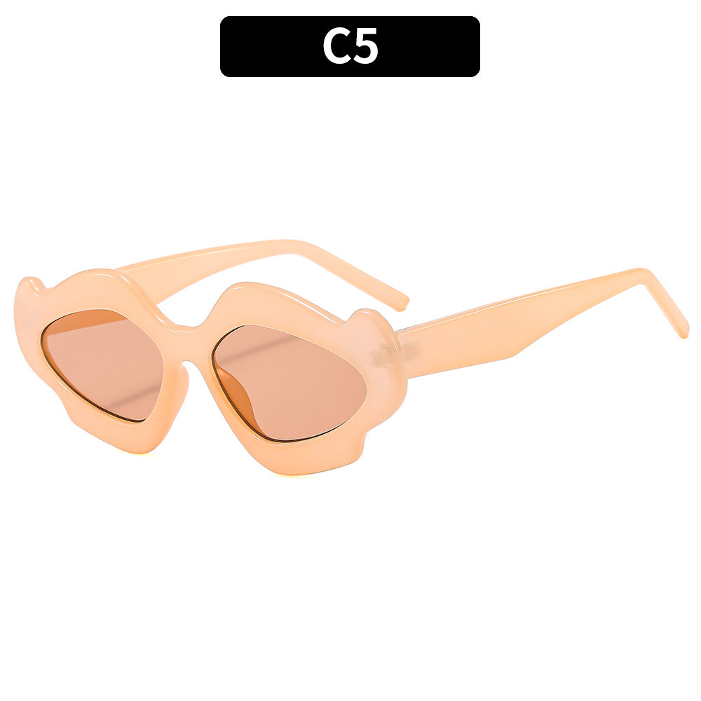 Einzigartige skulpturale Schild Sonnenbrille
