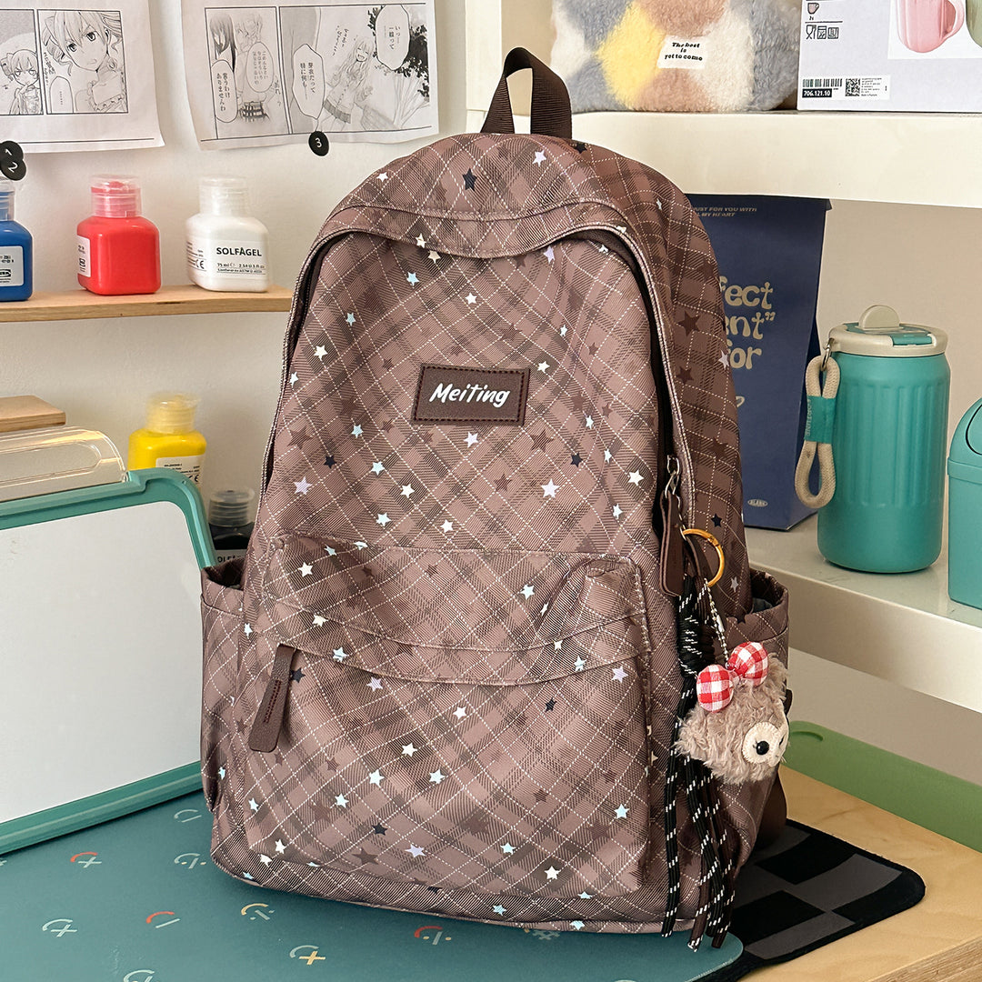Karo-Muster Freizeit-Rucksack Karnz