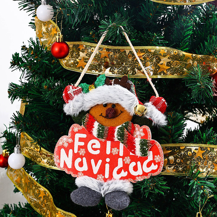 Festliche Weihnachtsbaumdekoration mit Schneemann-Motiv Karnz