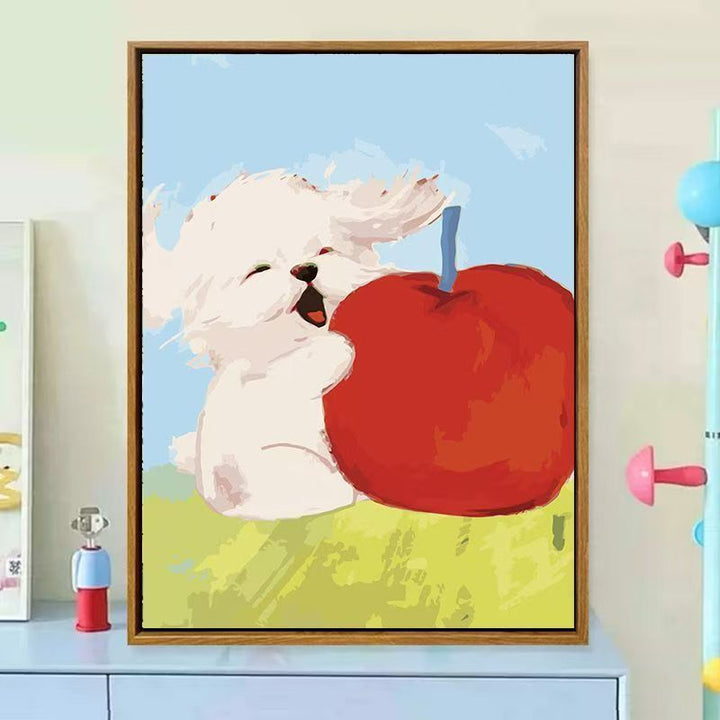 Süße hundethemen dekorative Leinwand Kunst Karnz