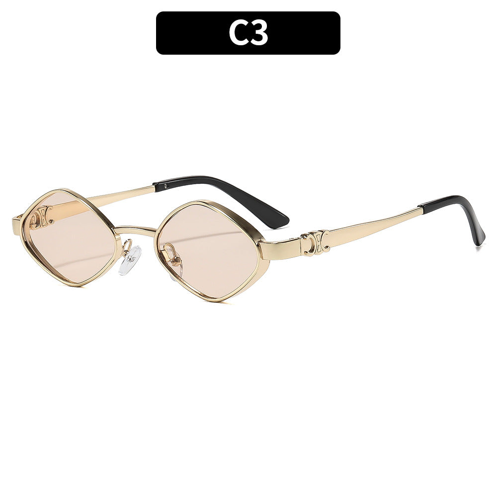 Chic geometrische Metallrahmen-Sonnenbrillen