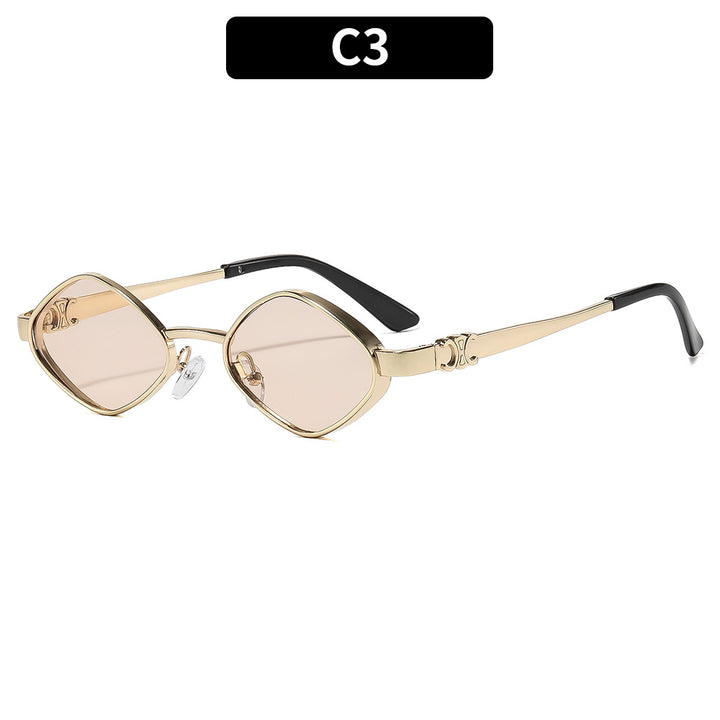 Chic geometrische Metallrahmen-Sonnenbrillen
