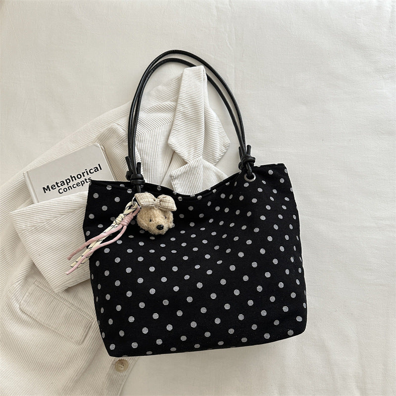Verspielte Polka-Dot-Stofftasche