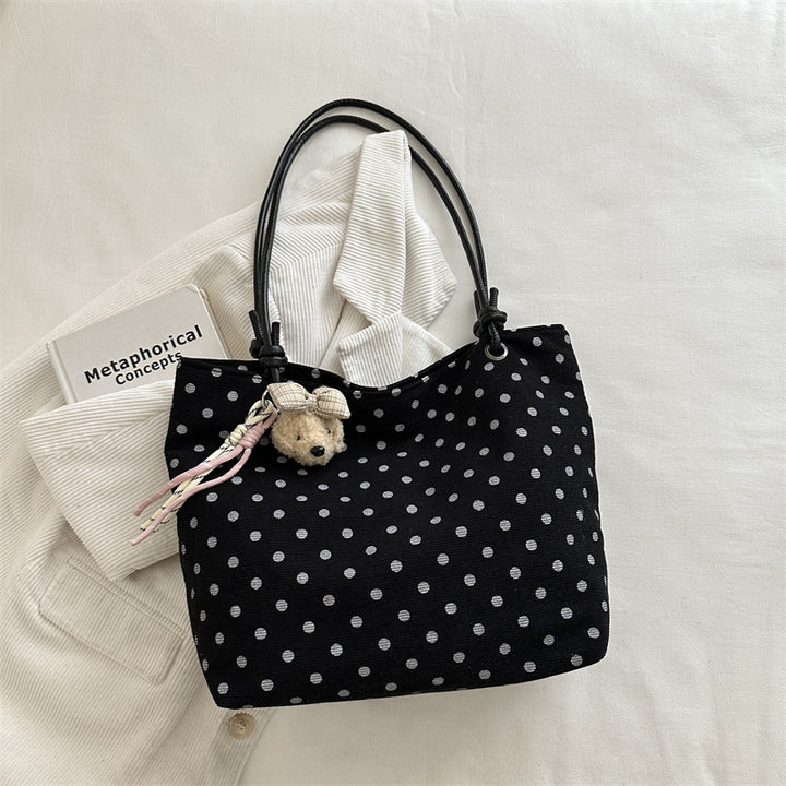 Verspielte Polka-Dot-Stofftasche