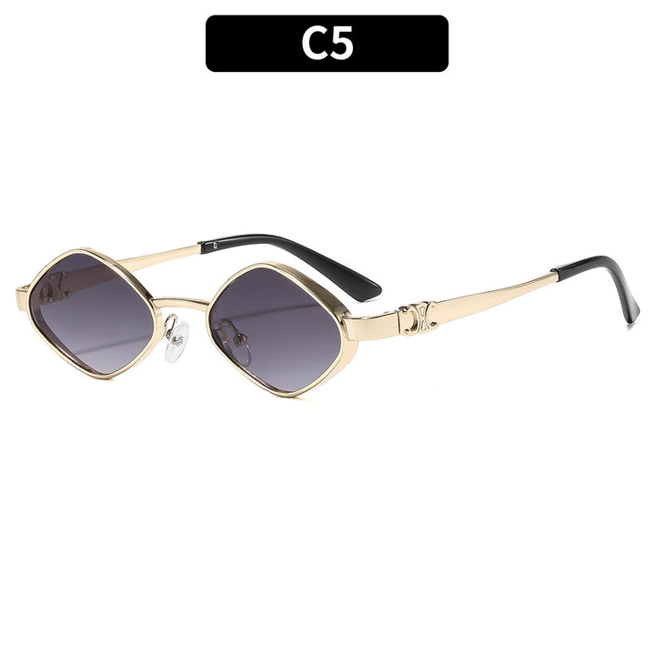 Chic geometrische Metallrahmen-Sonnenbrillen