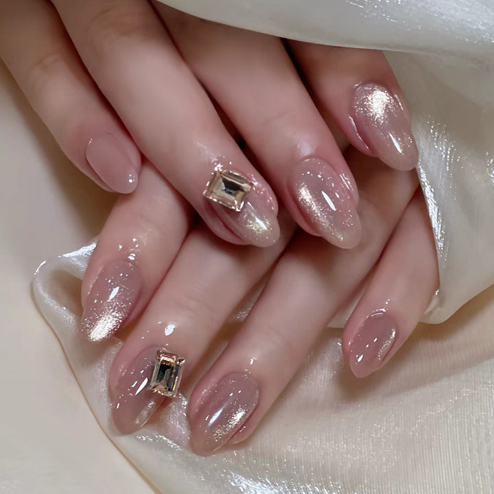Elegantes Press-On-Nagelset mit Glitter- und Glanzfinish Karnz