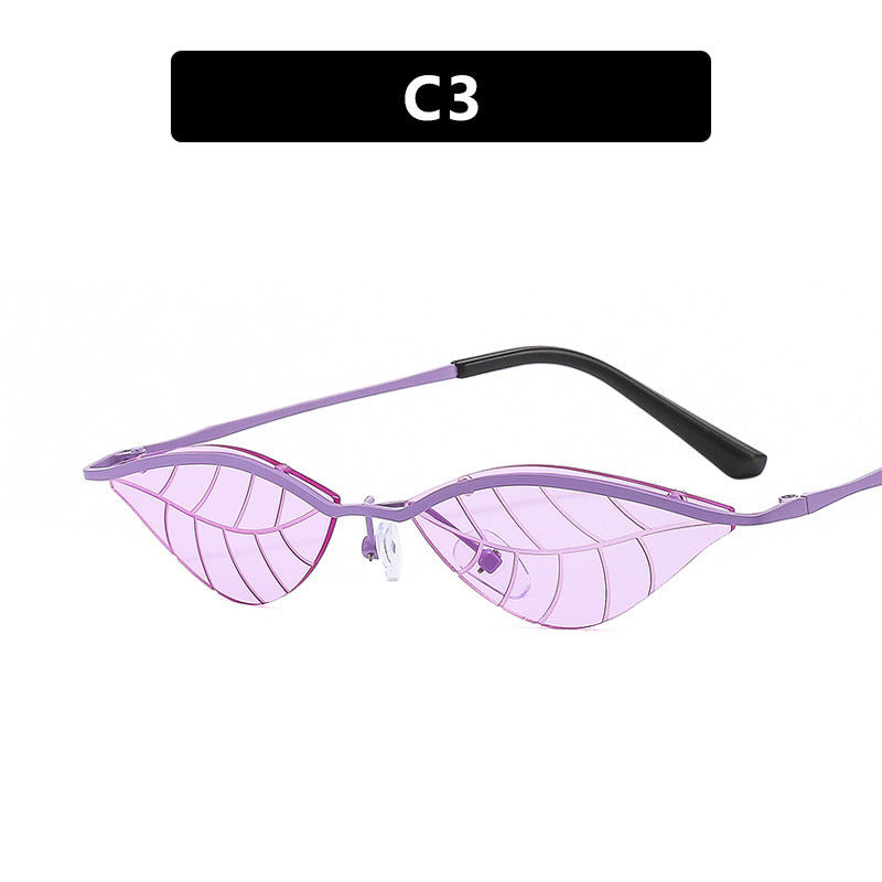 Damen Cat-Eye Sonnenbrille mit innovativem Blattdesign Karnz