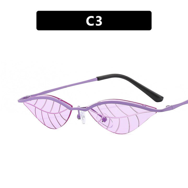 Damen Cat-Eye Sonnenbrille mit innovativem Blattdesign Karnz