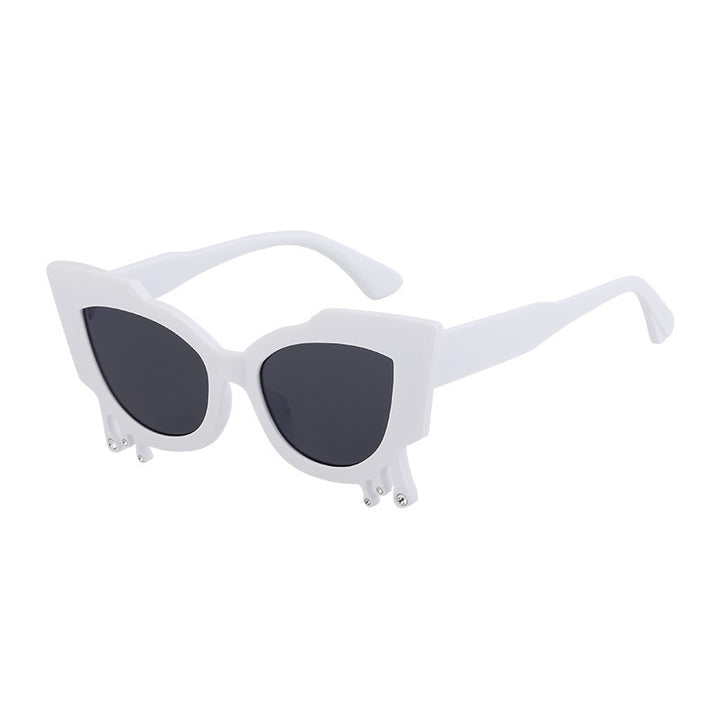 Damen Exklusive Katzenaugen-Sonnenbrille mit kunstvollen Details Karnz