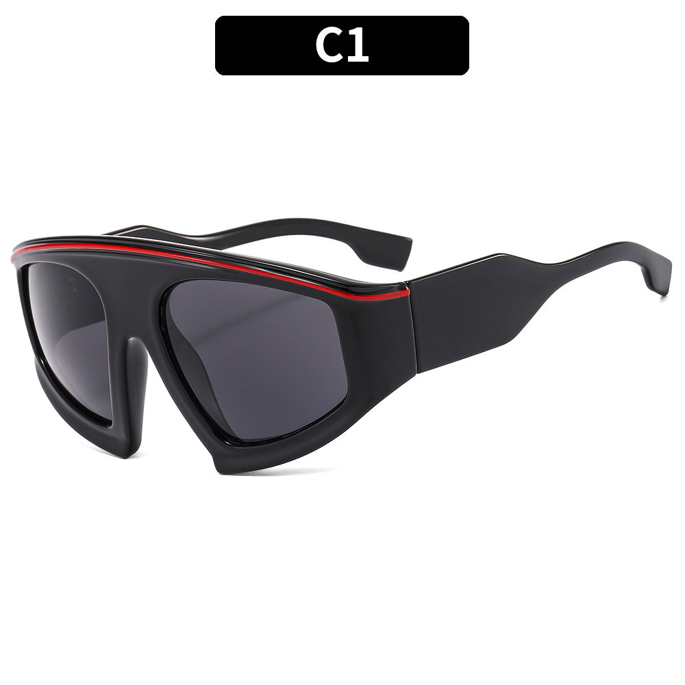 Futuristische Geometrische Schild Sonnenbrille