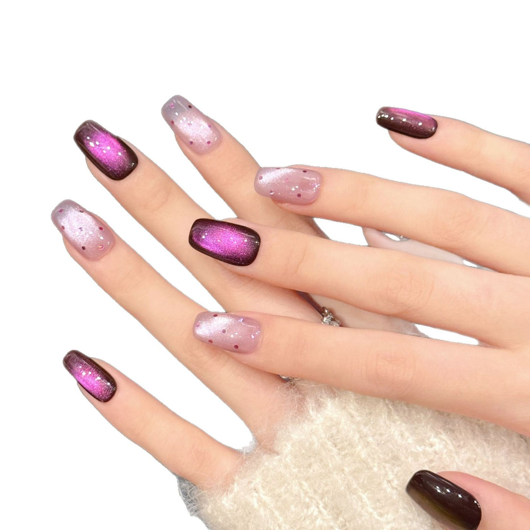 Funkelndes Ombre Press-On Nagel Set