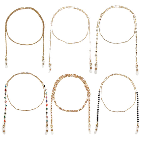 Elegante Kristall Brillen Kette Karnz