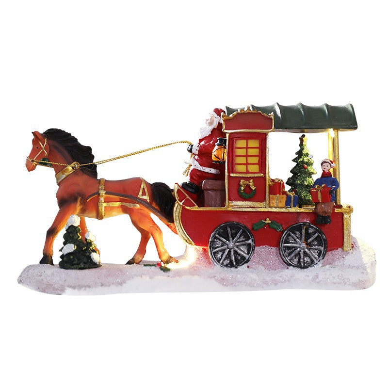 Vintage Weihnachtsmann Schlitten Ornament