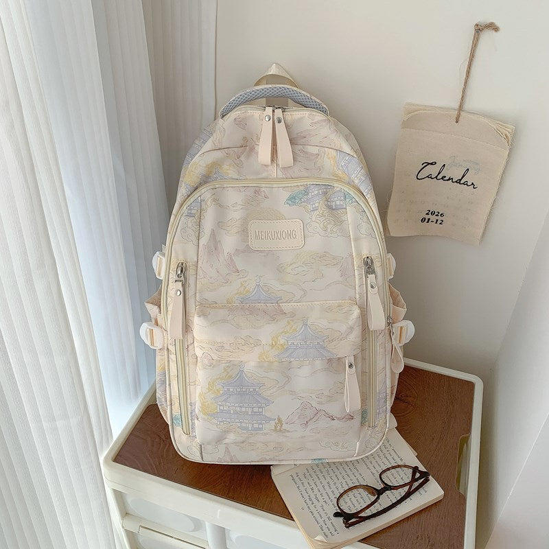 Stylische Illustrierte Rucksack Karnz