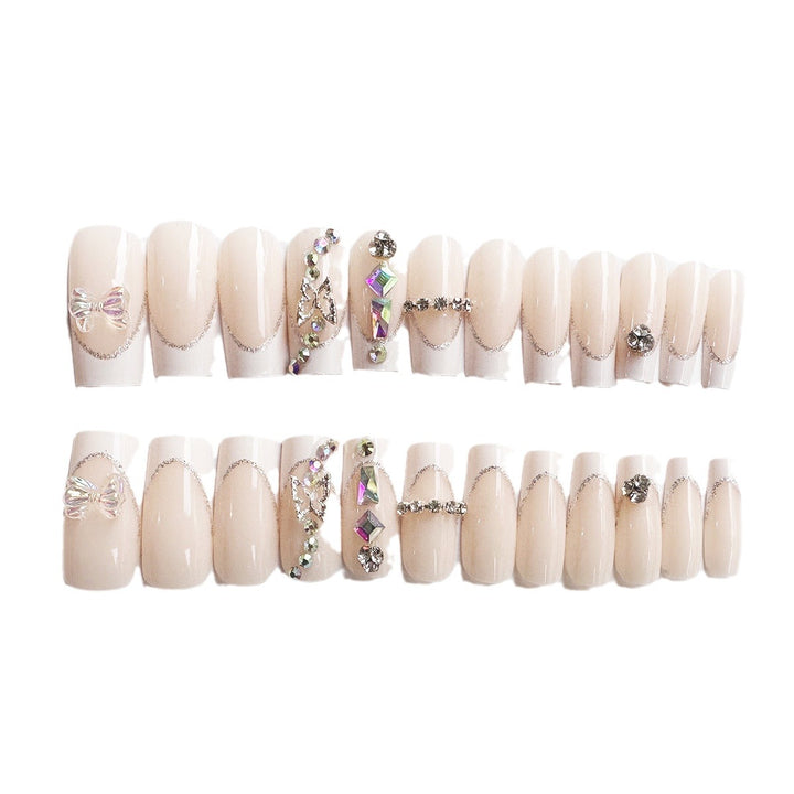 Dekorative Strass Nagelkunst Extensions Karnz