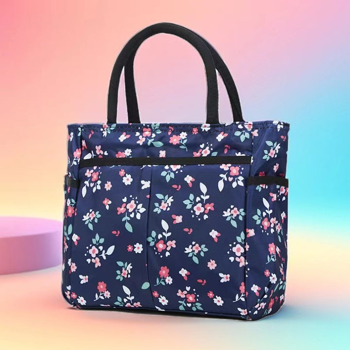 Multi-Pocket Candy Print Tote Bag Karnz
