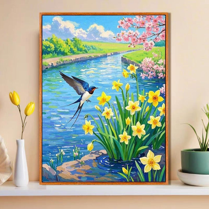 Natur-inspirierte dekorative Leinwandkunst Karnz
