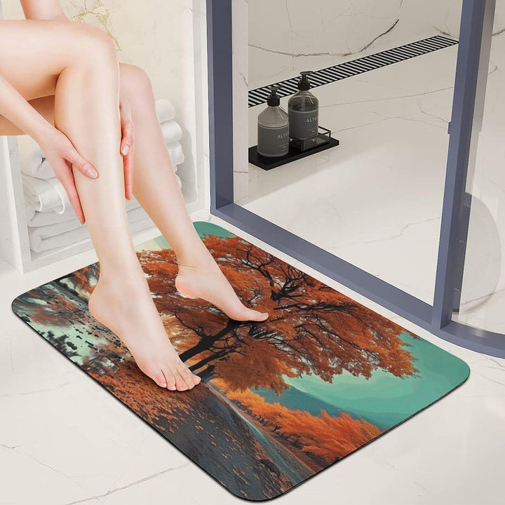 Luxuriöse rutschfeste Badmatte im Marmor-Design