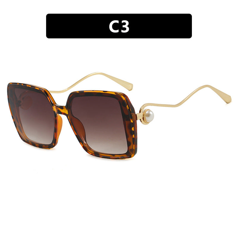 Damen modische quadratische Brille mit elegantem Metallrahmen und einzigartigen Akzenten Karnz