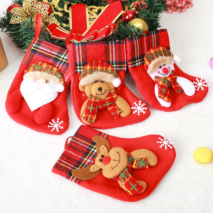 Niedlicher Weihnachtsstrumpf mit Rentier-Motiv Karnz