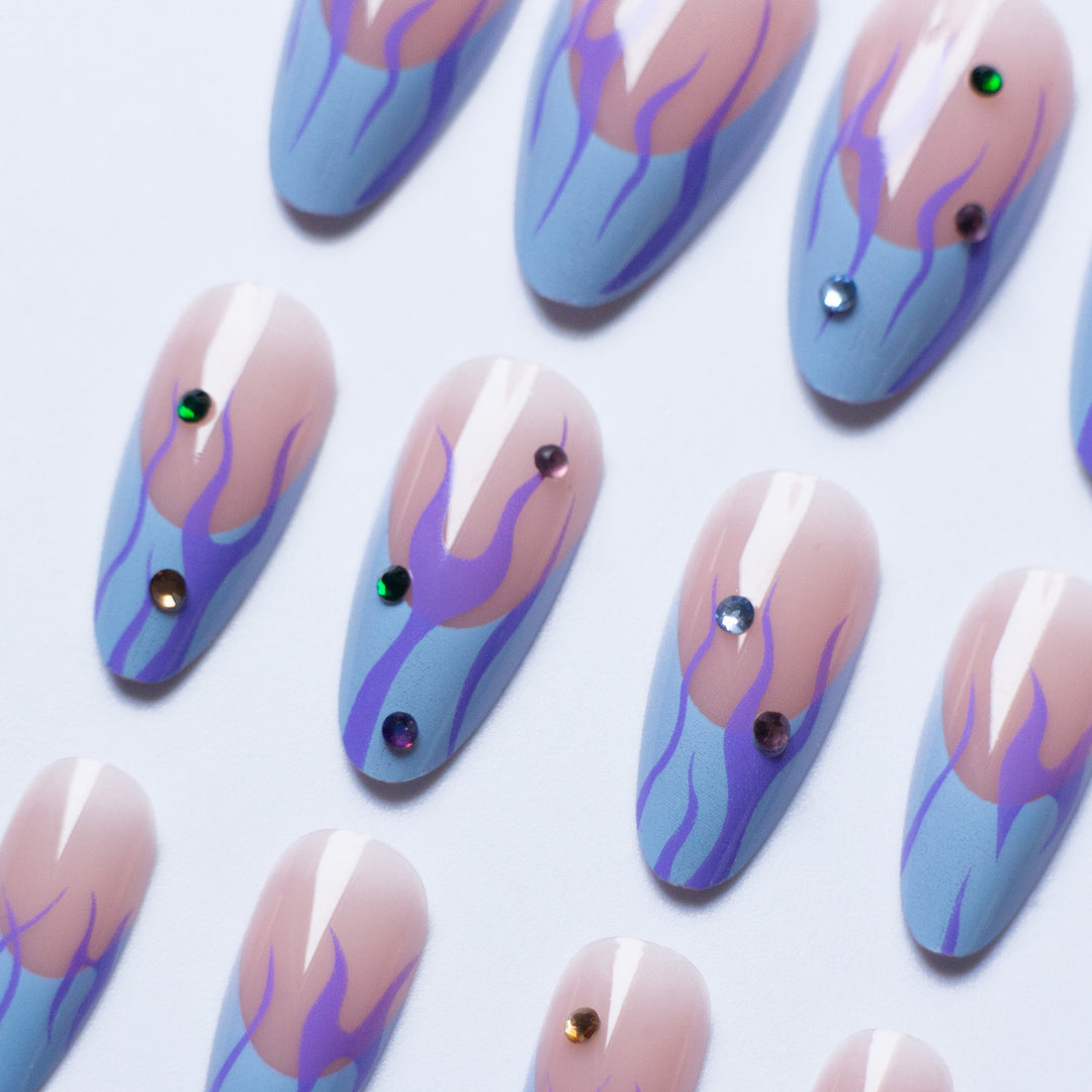 Elegantes Abstraktes Nagelkunst Design Kit