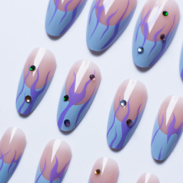 Elegantes Abstraktes Nagelkunst Design Kit