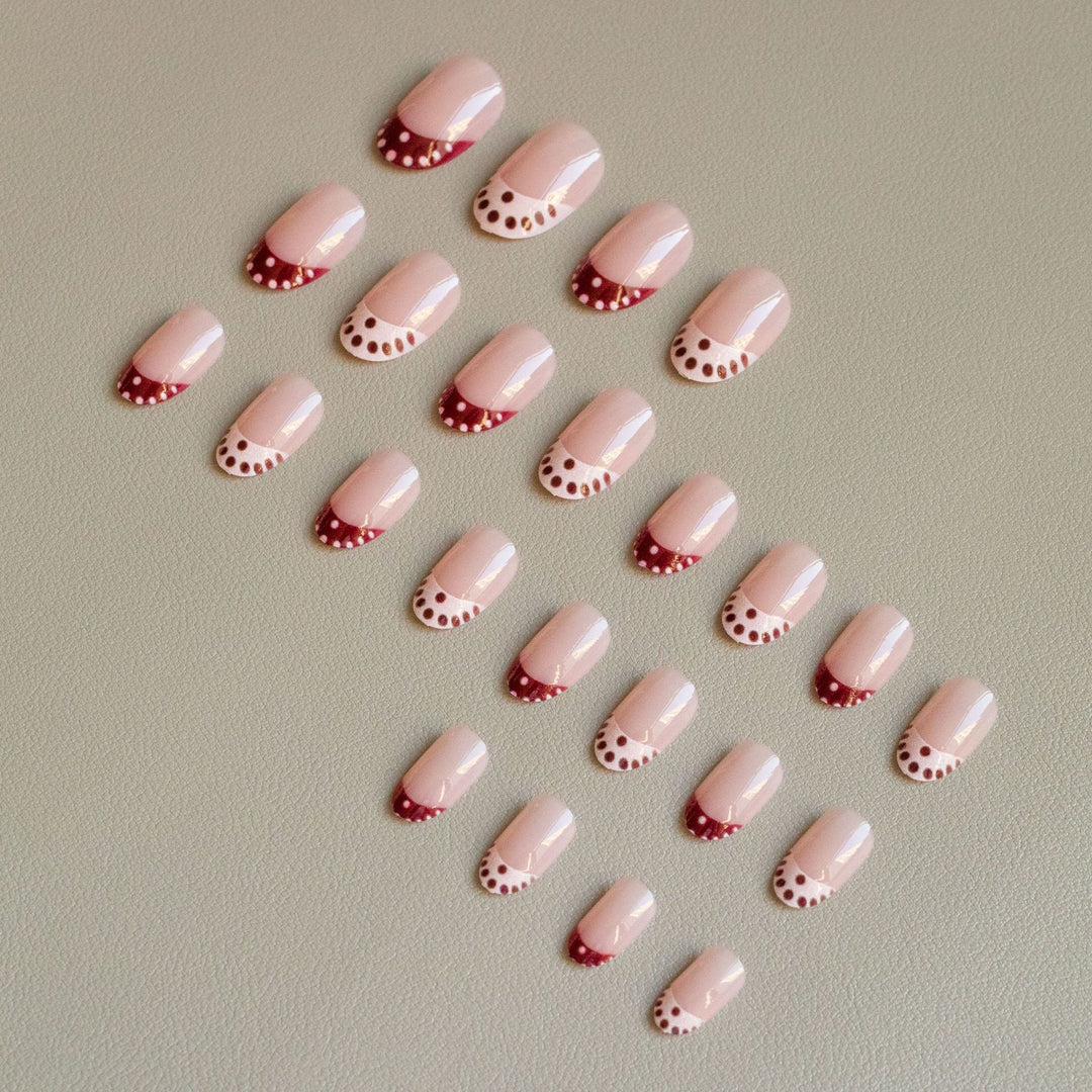 Kreatives French Tip Nagelkunst-Set