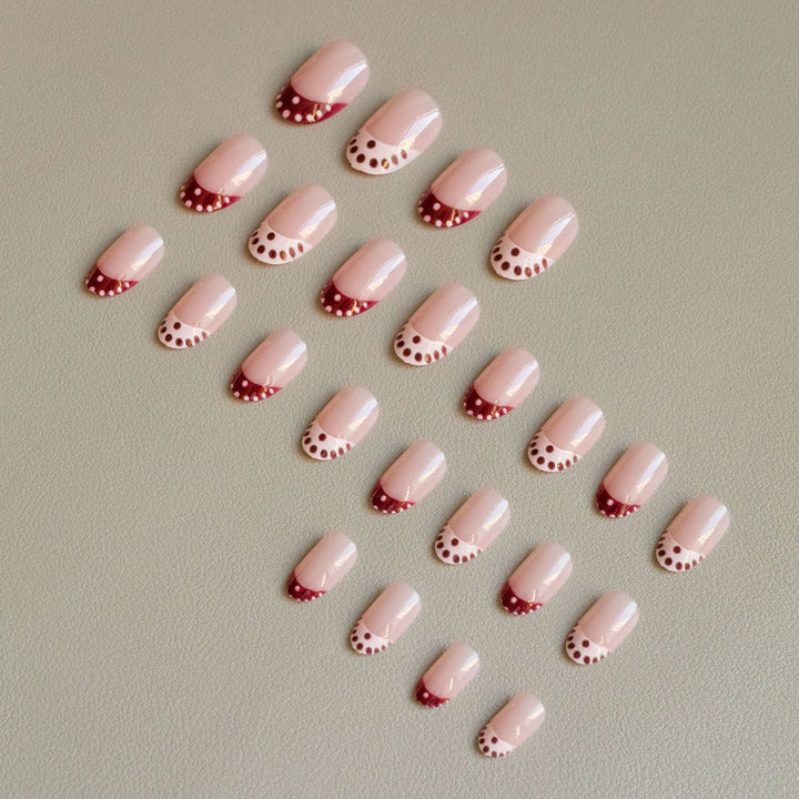 Kreatives French Tip Nagelkunst-Set