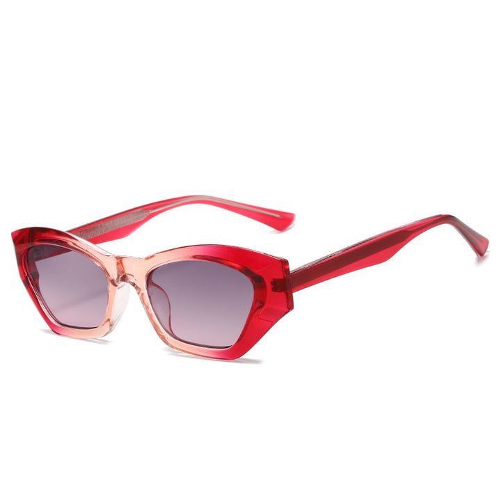 Damen Cat-Eye Sonnenbrille mit modernen transparenten Akzenten Karnz