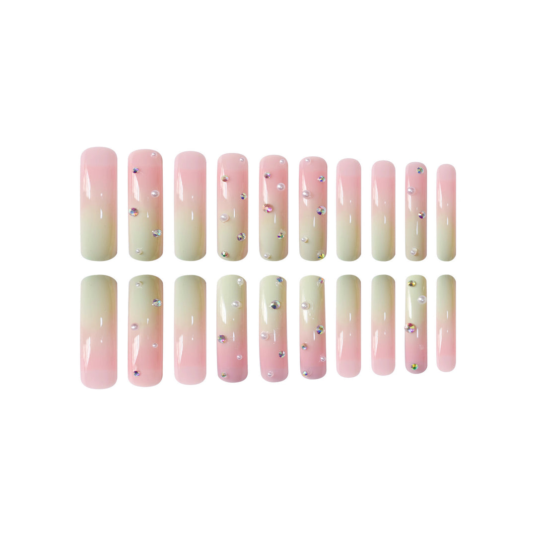 Künstlerische lange press-on Nail Art Karnz