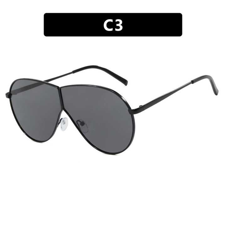 Damen Pilotensonnenbrille mit elegantem goldenen Rahmen und blauen Gläsern Karnz
