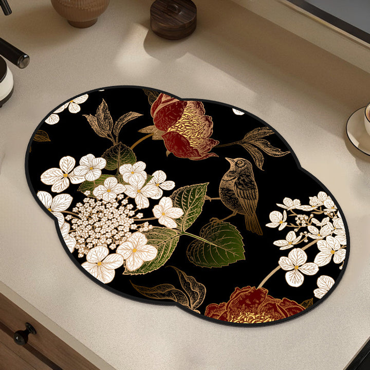 Künstlerischer floraler Teppich