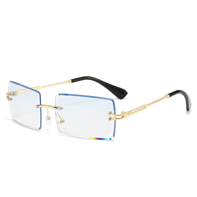 Damen modische rechteckige Sonnenbrille mit Gradient-Gläsern Karnz