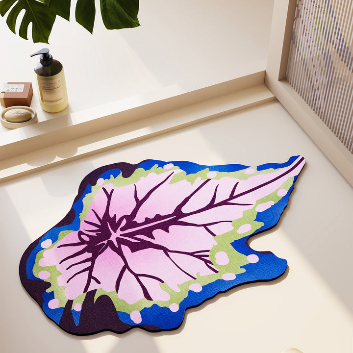 Abstraktes Blattdesign Teppich