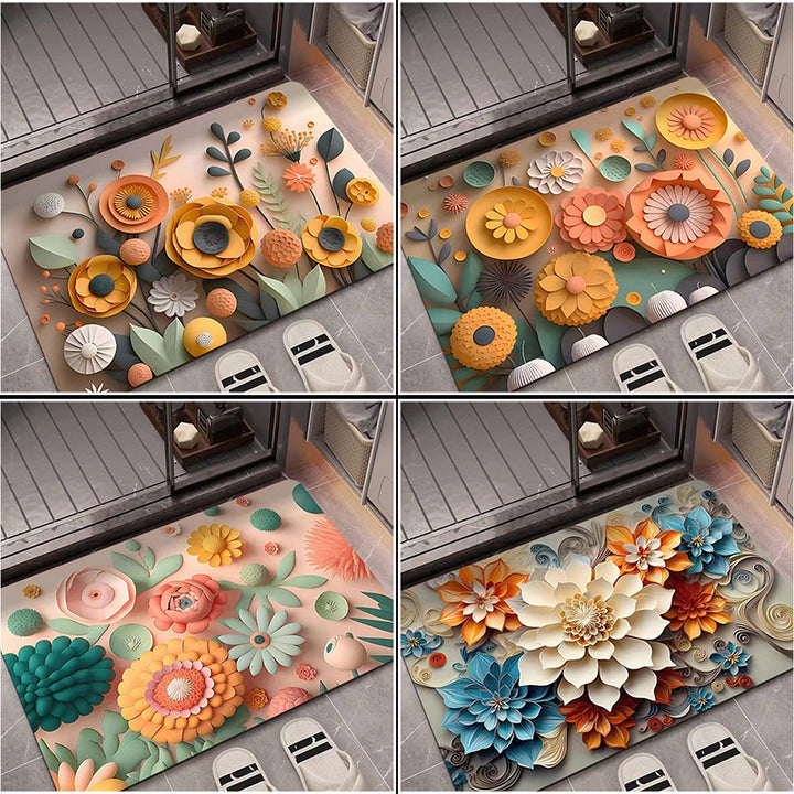 3D-texturiert Blumenmatte Karnz