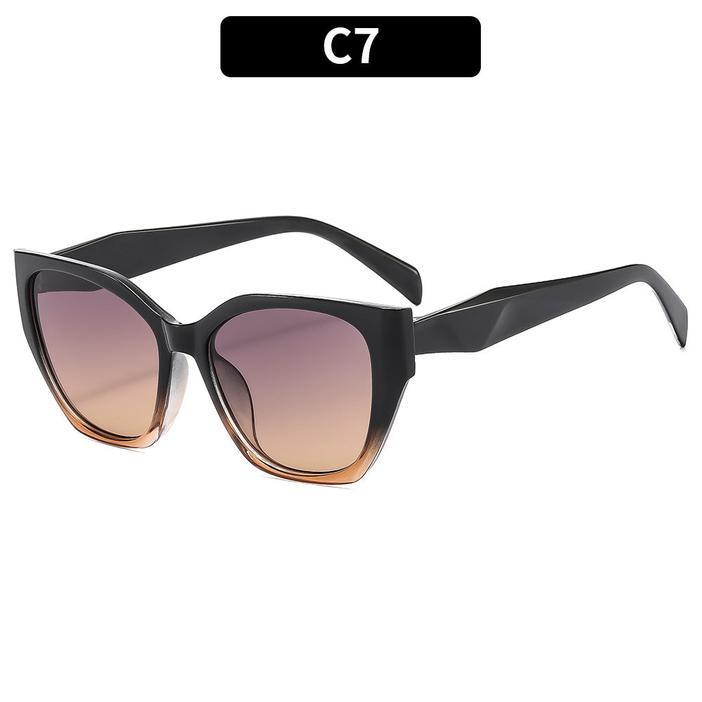 Modische Oversized Katzenaugen-Sonnenbrille
