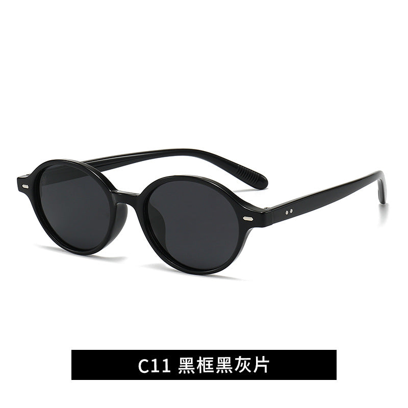 Damen modische Sonnenbrille im klassischen runden Design Karnz