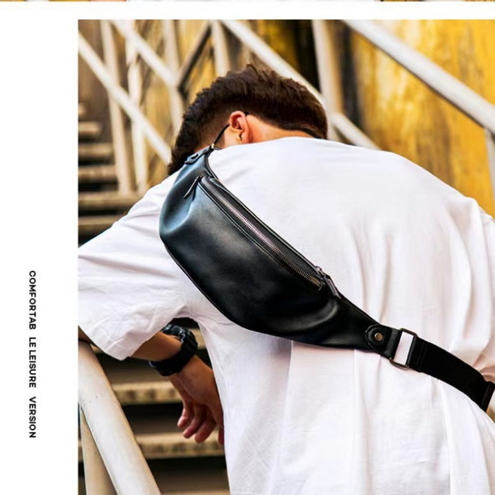 Stilvolle Leder Bauchtasche