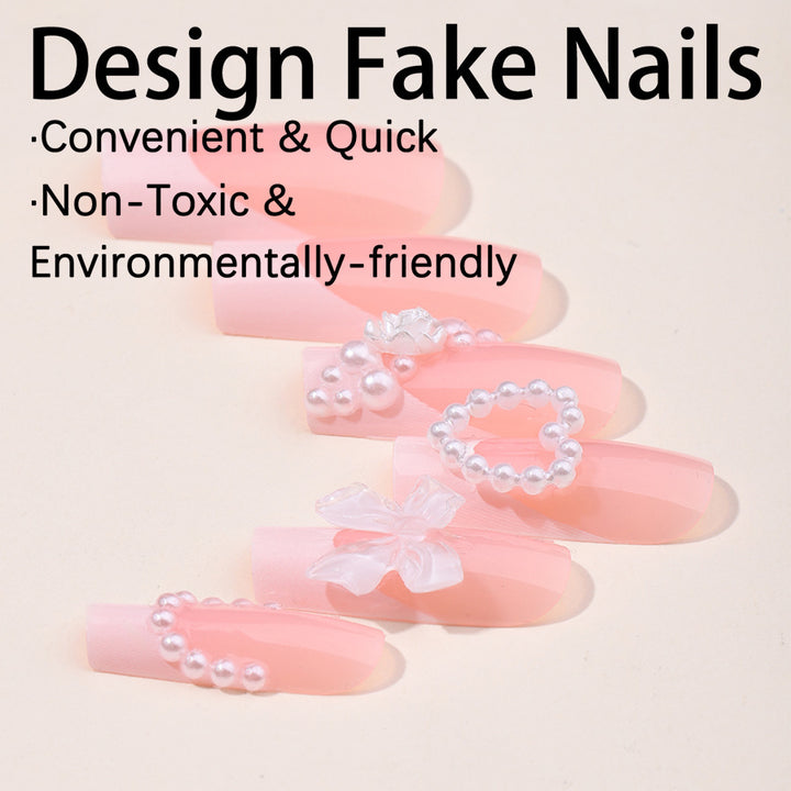 Kunstnagelset mit elegantem Ombre-Finish und spitzen Formen Karnz