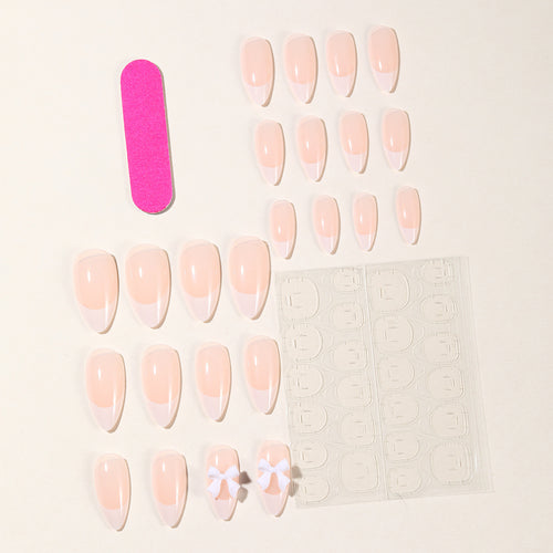 Elegante Französische Spitze Acryl Nagelkunst Erweiterungen Karnz