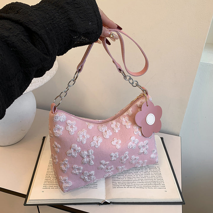 WoStylish Hobo-Handtasche mit floralem Charm Karnz
