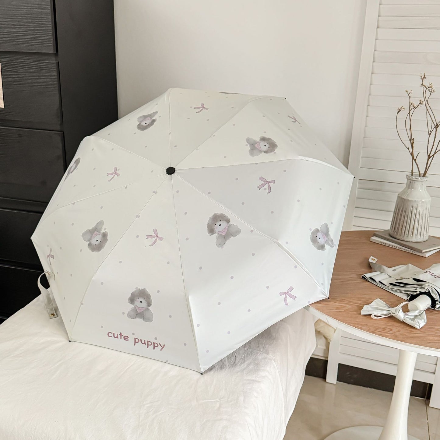 Damen faltbarer Regenschirm mit verspieltem Tiermotiv Karnz