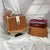 Damen eleganter geflochtener Handtasche mit Holzdeckel Karnz